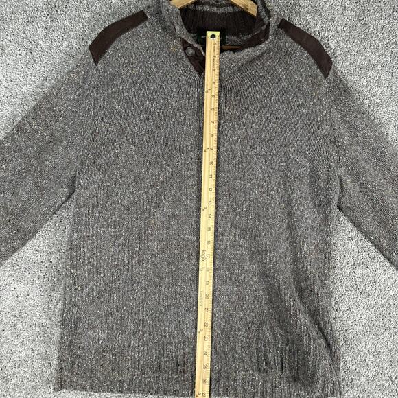 Eddie Bauer Sweater Men L Tight Knit Earth Tone Commando Wool Blend Pullover - Picture 8 of 16